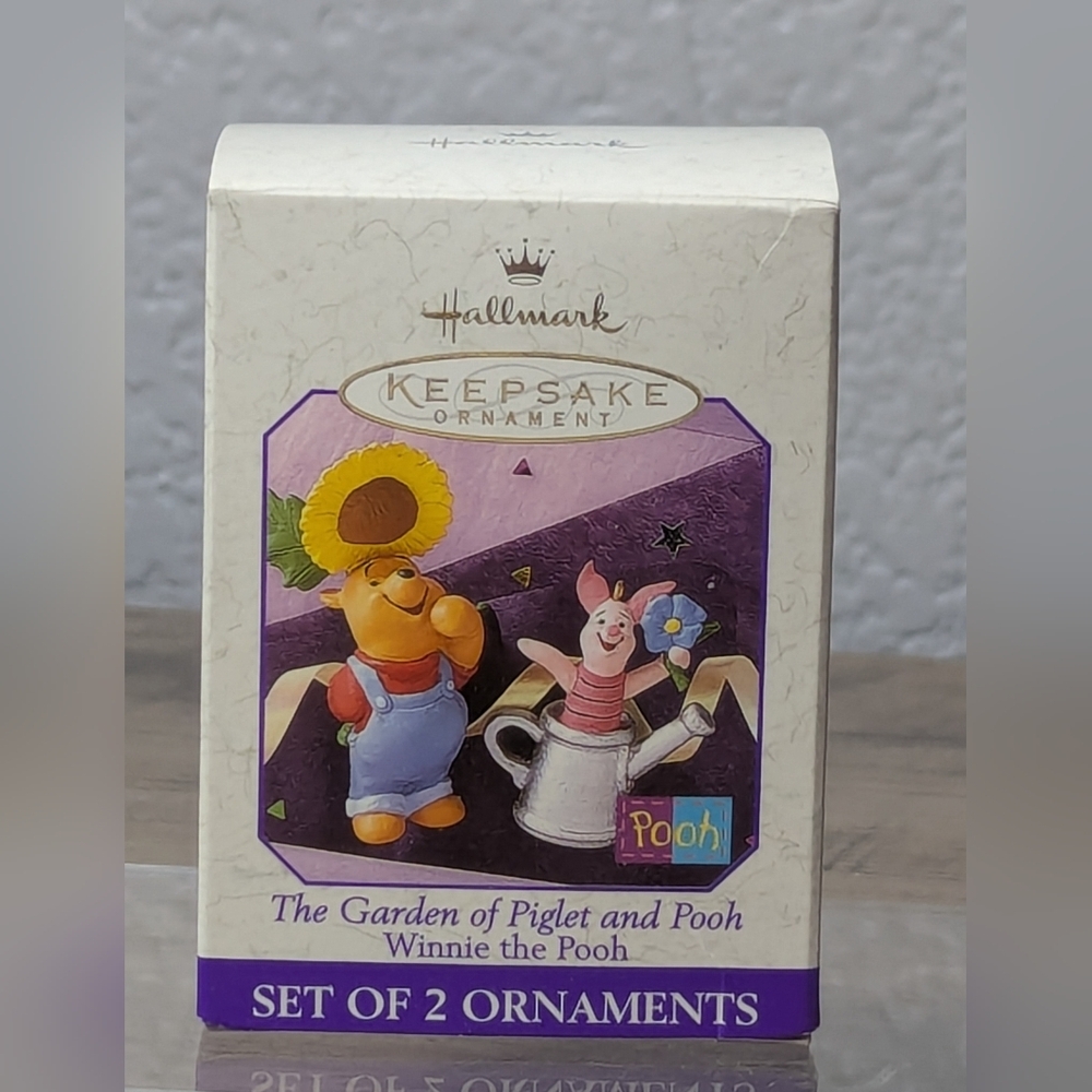 VTG 1998 Hallmark Keepsake The Garden of Piglet and Winnie The Pooh Orig  Box